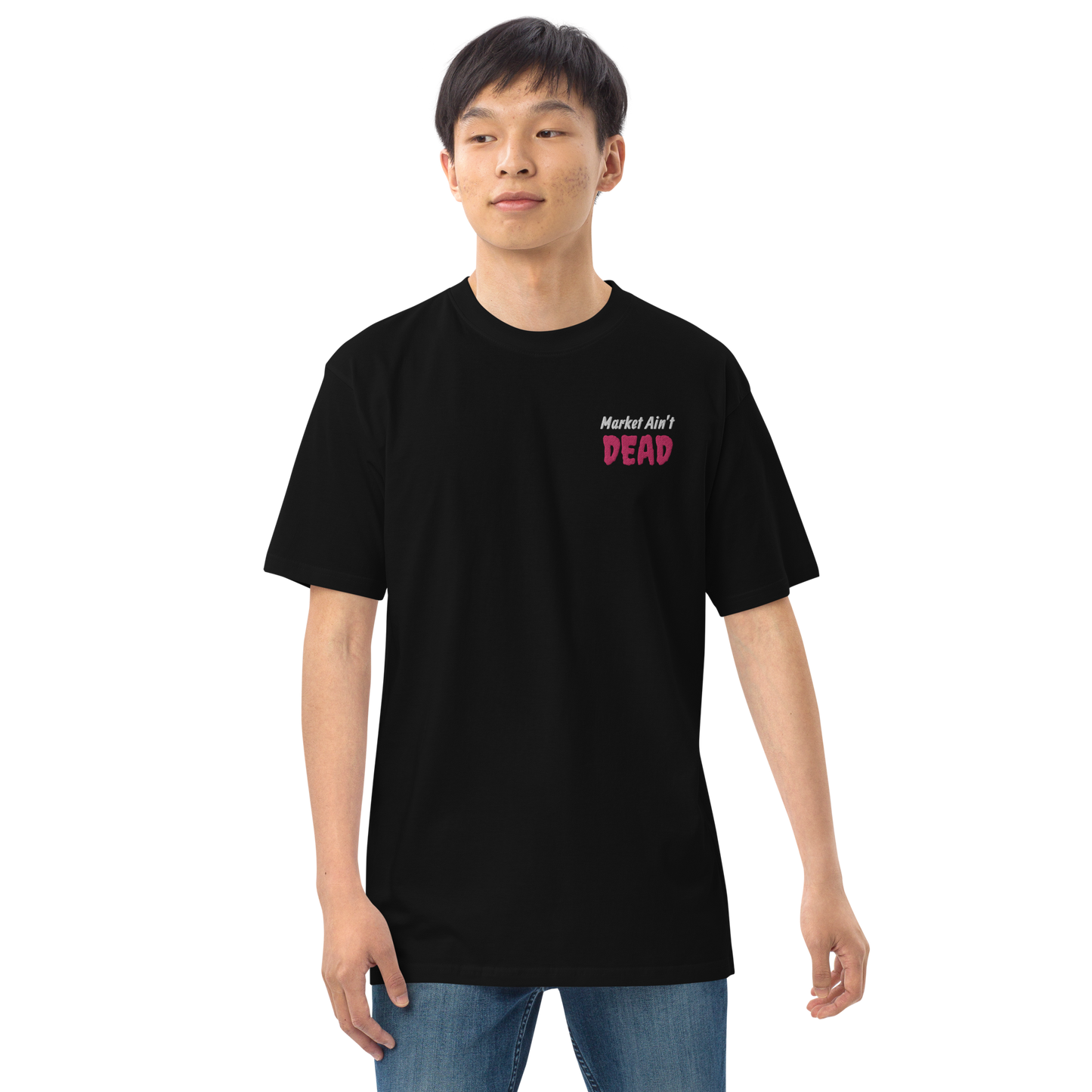 MARKET AIN’T DEAD Men’s premium heavyweight tee