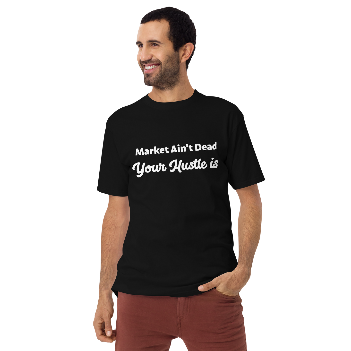 MARKET AIN’T DEAD premium heavyweight tee MENS