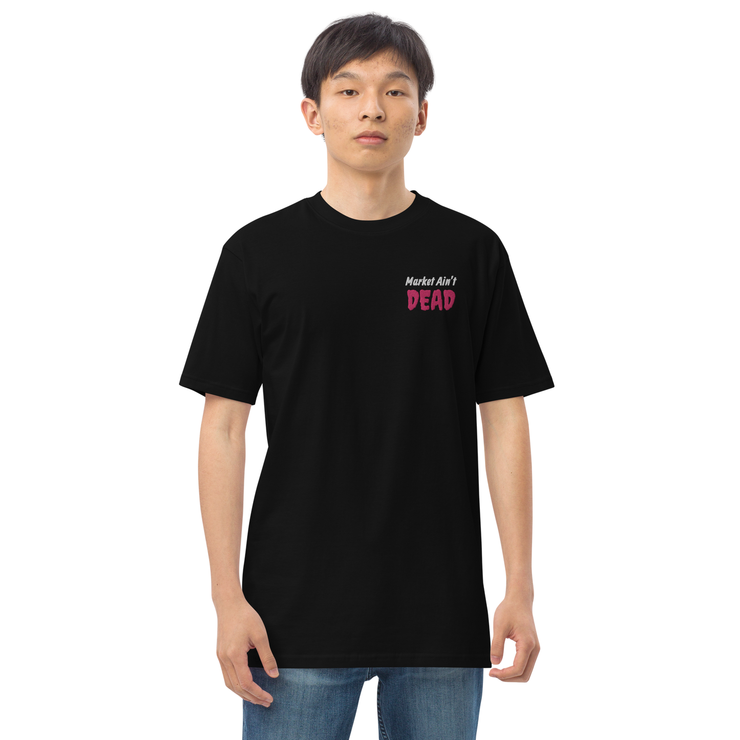 MARKET AIN’T DEAD Men’s premium heavyweight tee