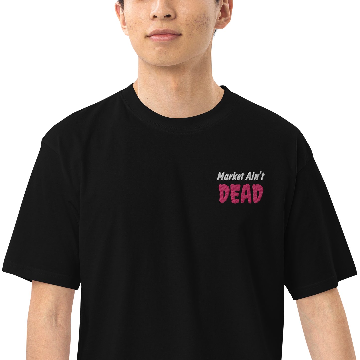 MARKET AIN’T DEAD Men’s premium heavyweight tee