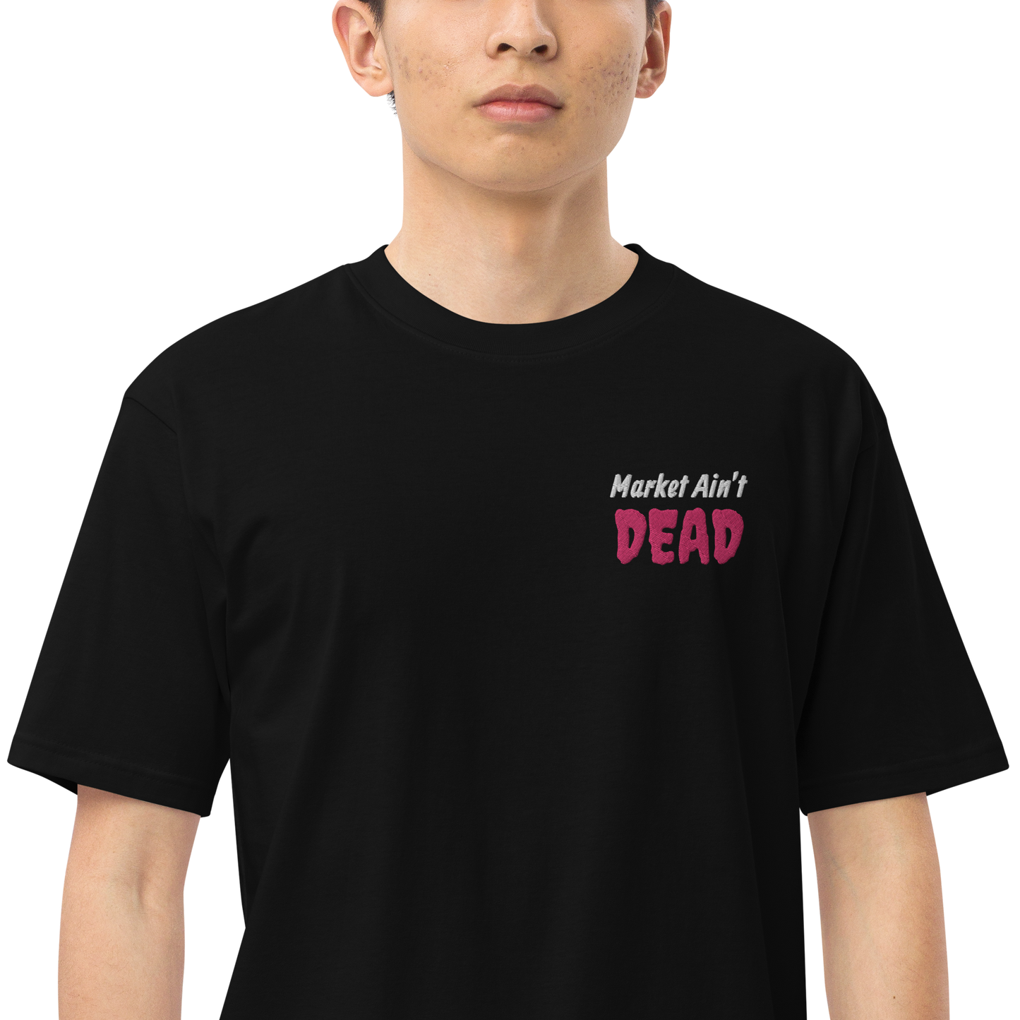 MARKET AIN’T DEAD Men’s premium heavyweight tee